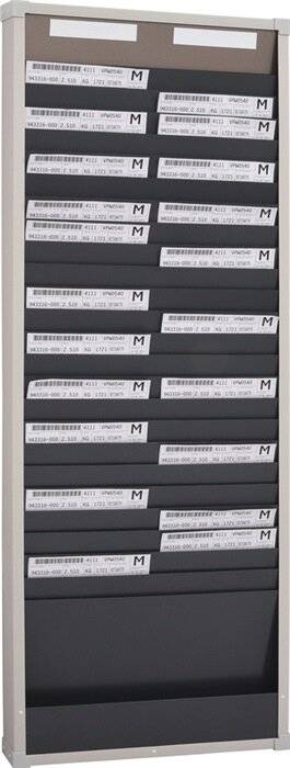 Planungstafel H1350xB490xT75mm 2 Reihen Mit 25 Fächern-2
