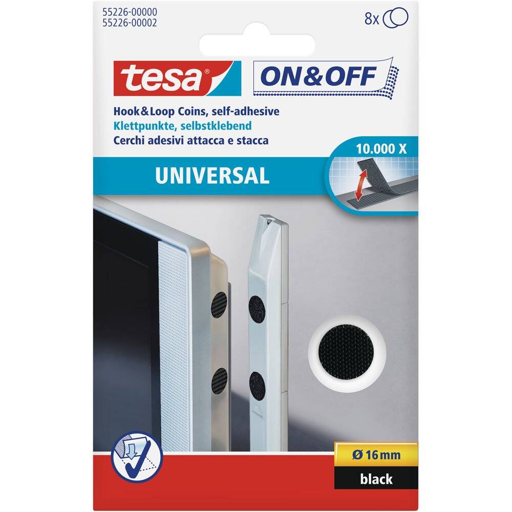 Klettpunkte On & Off schwarz 8 St./Pack.-2