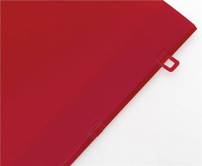 FolderSys Broschürenmappe 10008-80 DIN A4 PP Klarsichttasche rot-2