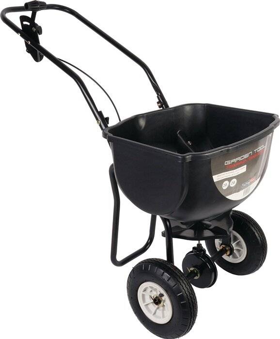 Streugutwagen 20l Ku.schwarz Bereifung Gummiräder luftbereift 10-15m TALEN TOOLS-2