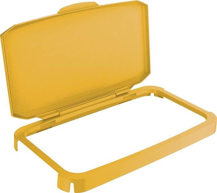 Klappdeckel PP gelb B510xT285mm f.Abfallbehälter 60l lebensmittelecht DURABLE-3