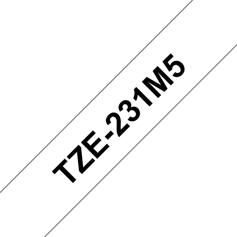 Brother TZe-231 - Klebstoff - Schwarz auf Weiß - Rolle (1,2 cm x 8 m)-4