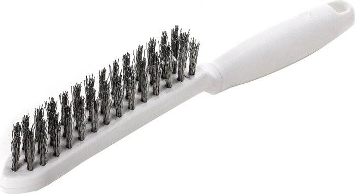 Drahtbürste L.285mm 0,35mm VA-Stahldraht gewellt 3-reihig LESSMANN-3