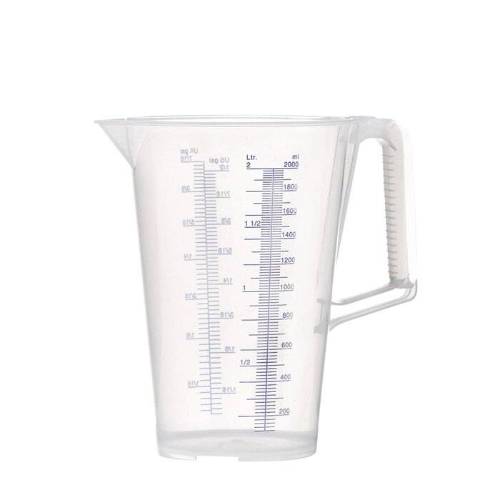 Messbecher 2l blau bedruckte Skala PP PRESSOL-2