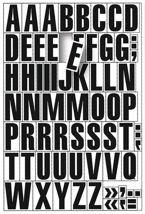 Magnetfolie schwarz auf weiß alphabetisch EICHNER-3