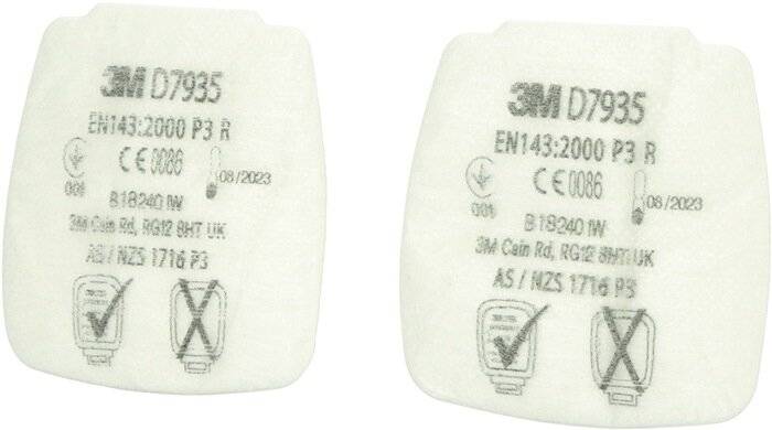 Feinstaubvliesfilter D7935 EN 143:2000/A1:2006 P3R f.Ser.Secure Click 4 St./Btl.-2