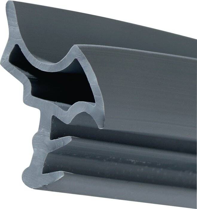 Türanschlagdg.K2378 L.5m z.Einstecken W-PVC blk weiß ELLEN-2