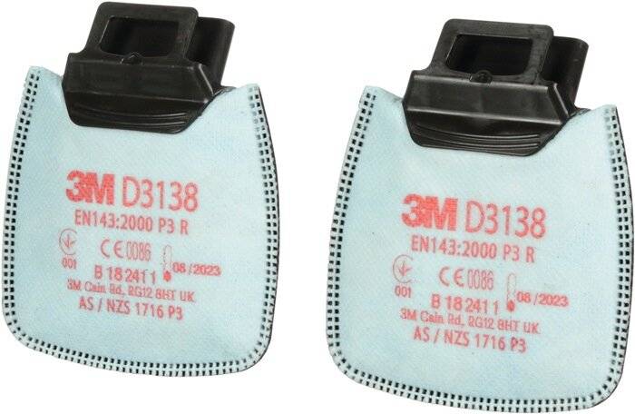Rundpartikelfilter D3138 EN143:2000/A1:2006 P3R f.Ser.Secure Click 2 St./Btl.3M-2