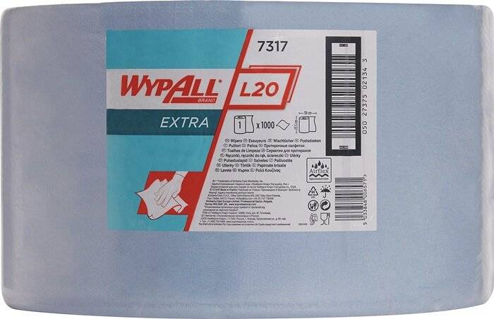 Wischtuch WYPALL L20 EXTRA+ 7317 L.ca.380xB.ca.235mm blau 2-lag.KIMBERLY-CLARK-2