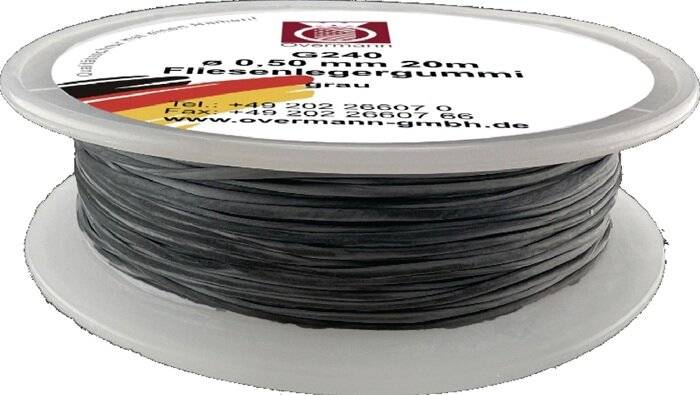 Fliesenlegergummi L.20m S.0,5mm f.Spannecken grau OVERMANN-2