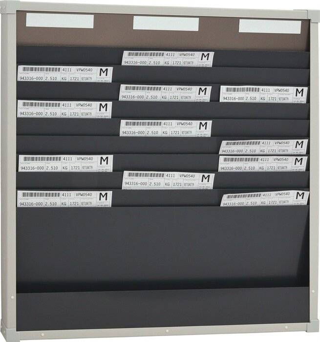 Eichner Karten-Sortiertafel H750xB720xT75 mm 3 Reihen Mit 10 Fächern-2