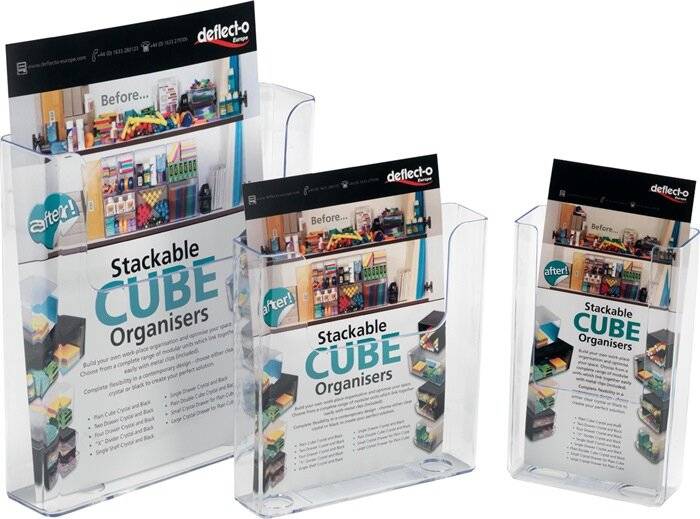 Deflecto 76401 DE76401 Prospekthalter Transparent DIN A4 Anzahl der Fächer 1 1 St. (B x H x T) 230 x 244 x 50 mm-5