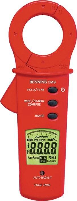 Benning CM 9 Stromzange, Hand-Multimeter digital CAT III 300 V Anzeige (Counts): 6000-3
