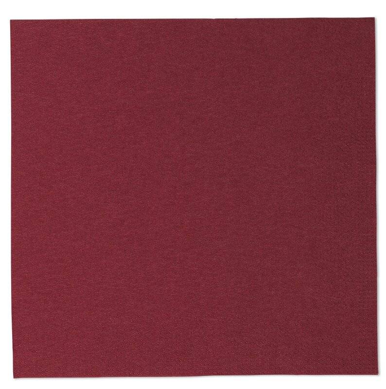 Serviette bordeaux 33x33cm 3lagig 1/4 Falz Papier Packung 150 Stück-2
