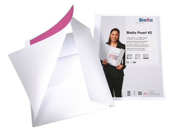 Präsentationsmappe Pearl 2 DIN A4 weiß-5