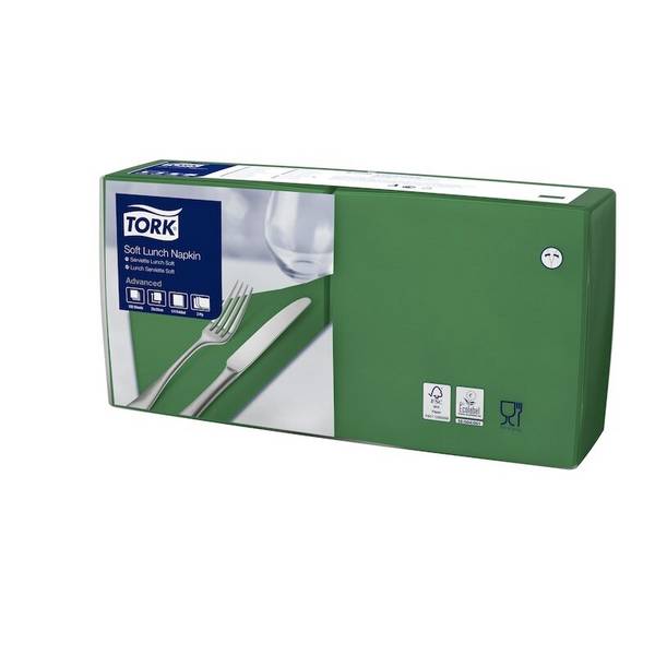 Tork 150 Servietten Soft grün, Grün, Einfarbig, 325 mm, 328 mm, 16,3 cm, 16,4 cm