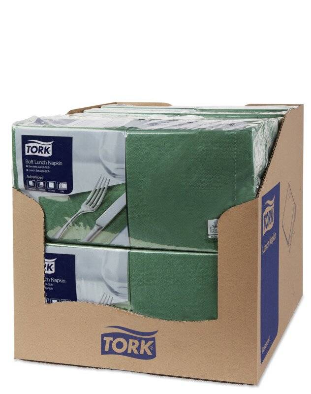 Tork 150 Servietten Soft grün, Grün, Einfarbig, 325 mm, 328 mm, 16,3 cm, 16,4 cm-3