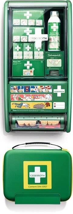 Erste Hilfe Station First Aid Station Set B290xH560xT120ca.mm grün CEDERROTH-3