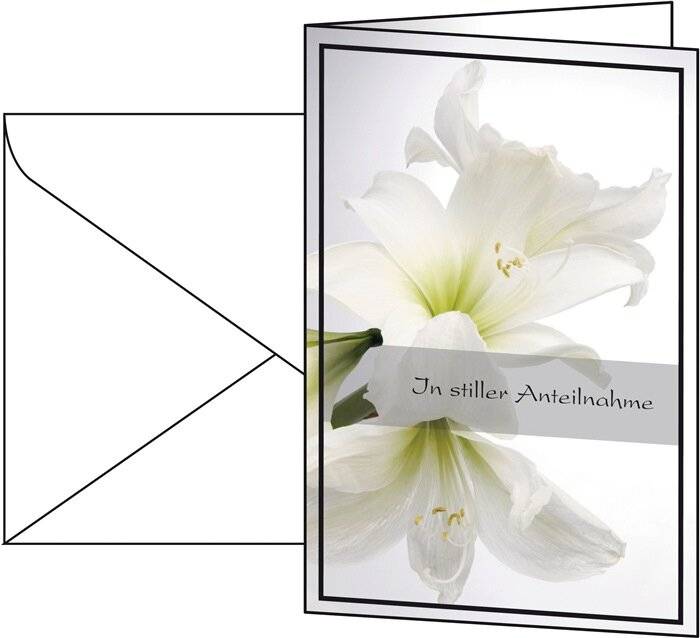 Sigel Funeral Cards DS006 - Glänzend - White Amaryllis-3