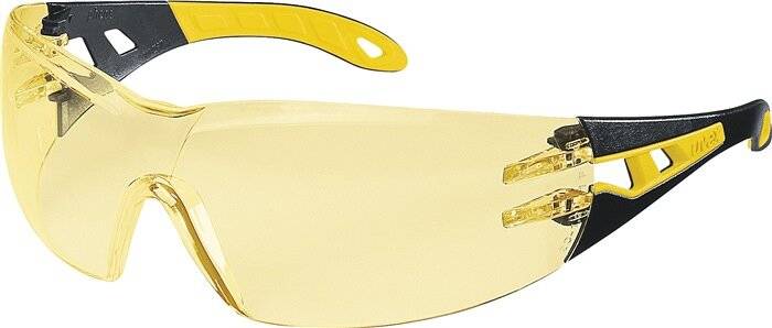 Uvex Pheos Supravision Excellence Schutzbrille - Amber/Gelb-Schwarz-3