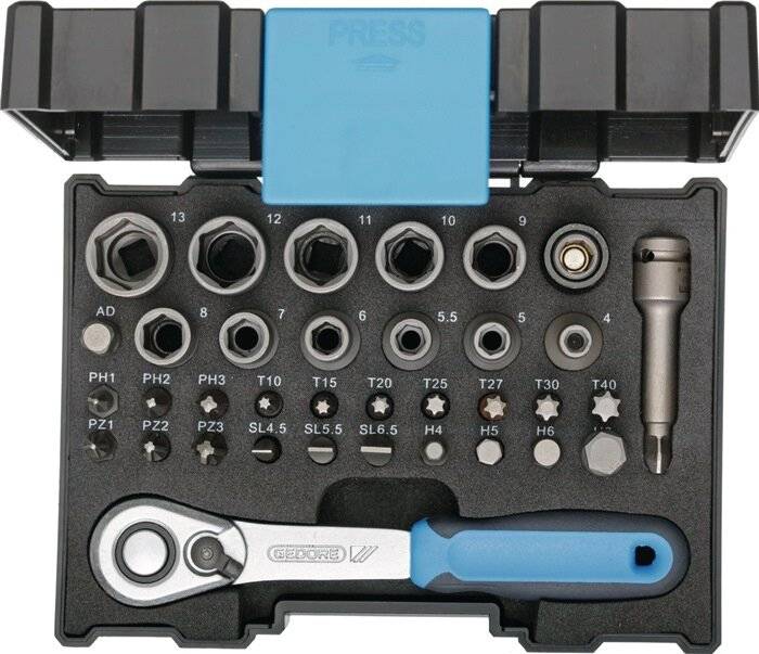 Gedore 666-U-20 Steckschlüssel-Satz 1/4" 35-teilig-3