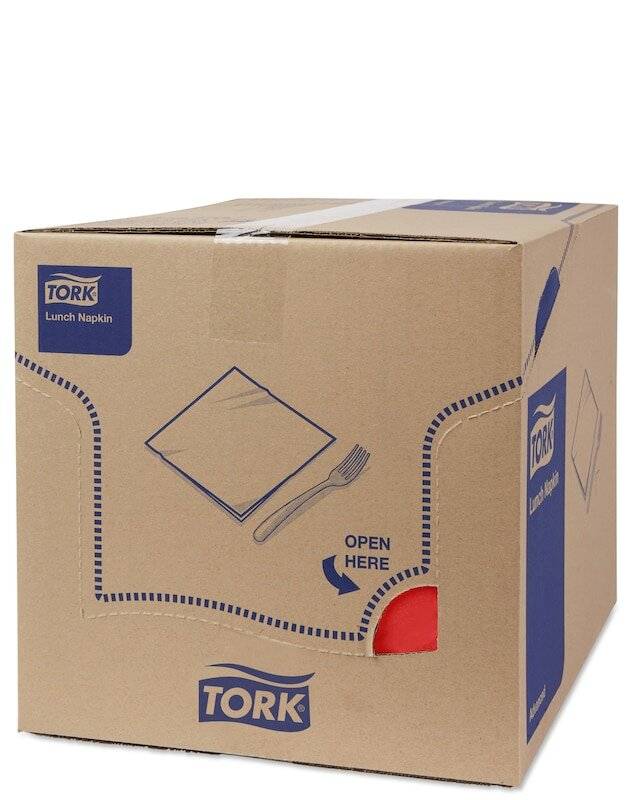 Serviette rot 33x33cm 3lagig Papier 1/4 Falz Packung 150 Stück-3