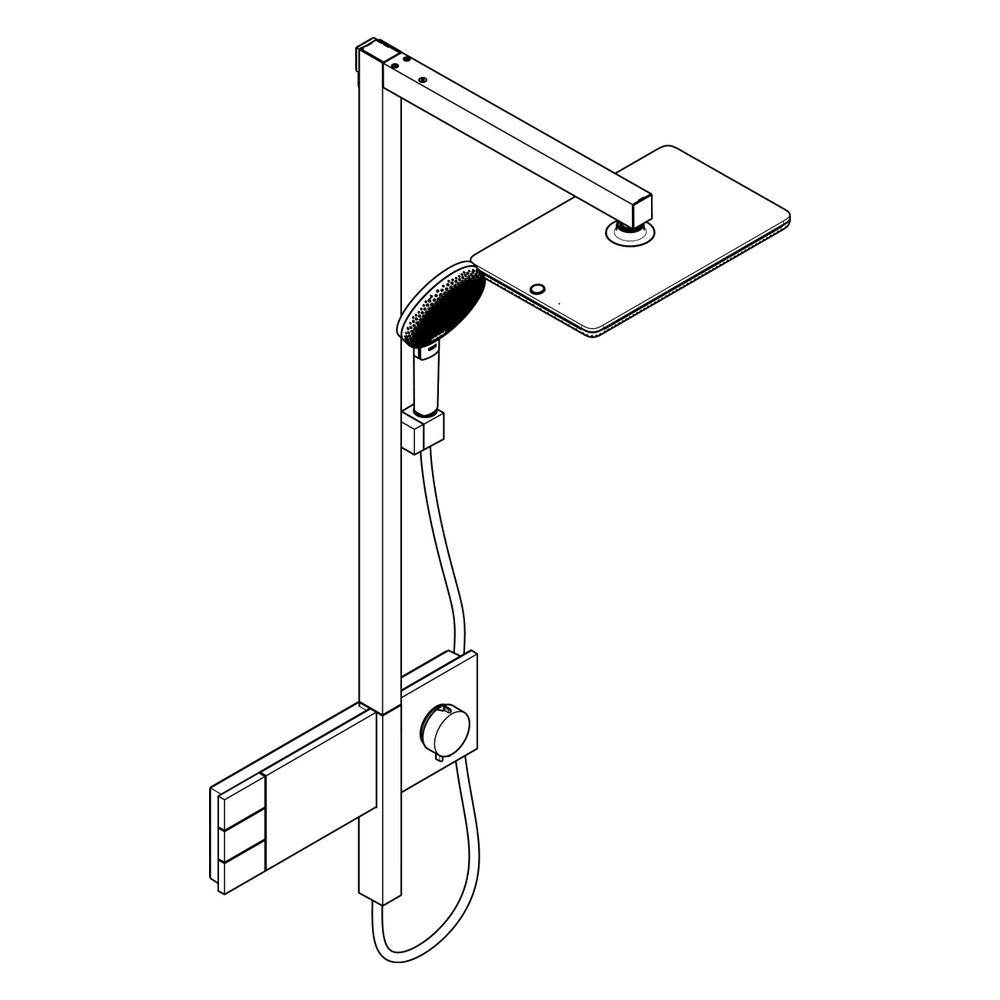 Hansgrohe Raindance Alive Q Showerpipe Duschsystem 210x340mm, 2jet, ShowerSelect Comfort, Brushed Black Chrome-2