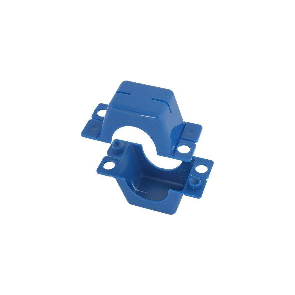 Schlösser Plombierschelle 2-teilig, beschriftet, 1", Blau-0