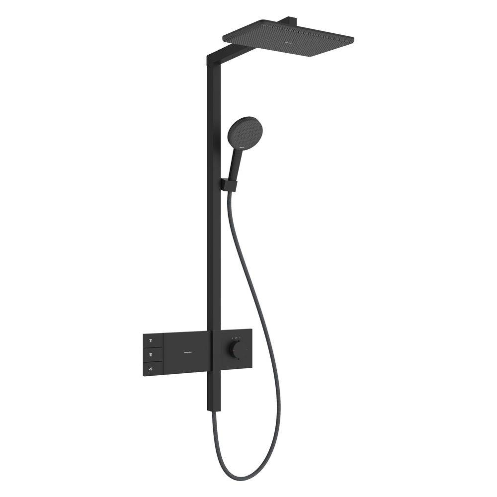 Hansgrohe Raindance Alive Q Showerpipe Duschsystem 210x340mm, 2jet EcoSmart, ShowerSelect Comfort, Mattschwarz-0