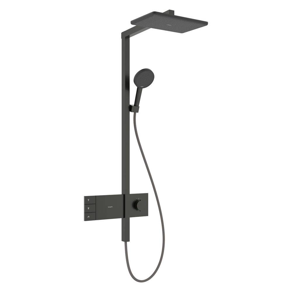 Hansgrohe Raindance Alive Q Showerpipe Duschsystem 210x340mm, 2jet EcoSmart, ShowerSelect Comfort, Brushed Black Chrome-0