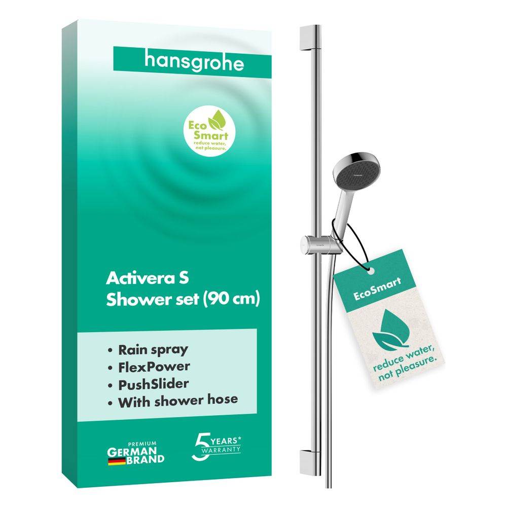 hansgrohe Activera S Brauseset 95 1jet EcoSmart mit Brausestange 90 cm, Chrom-2