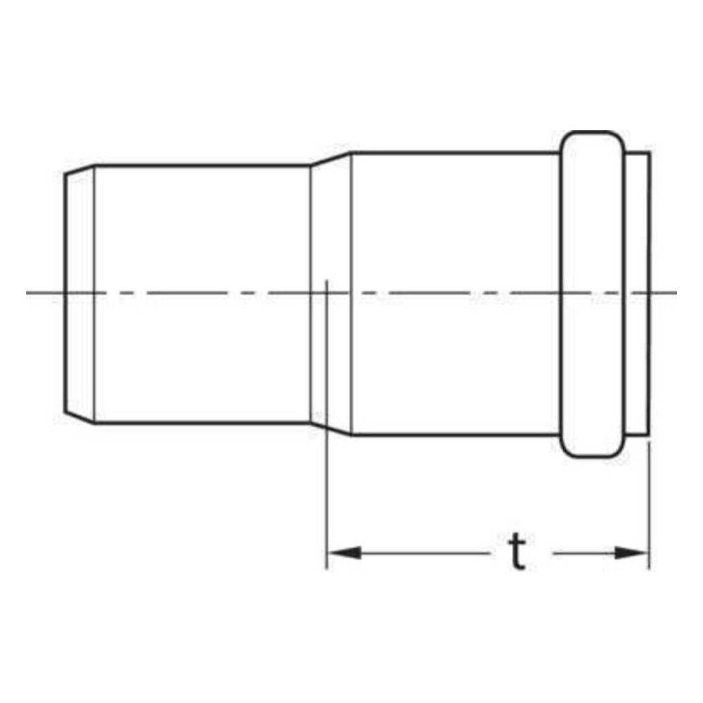 Rehau Raupiano Plus Langmuffe DN 50, 11241091001