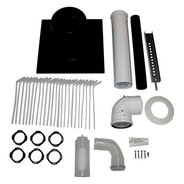 Wolf Anschluss-Set DN 60/100-C93x 60 im Schacht, Abdeckung Polypropylen