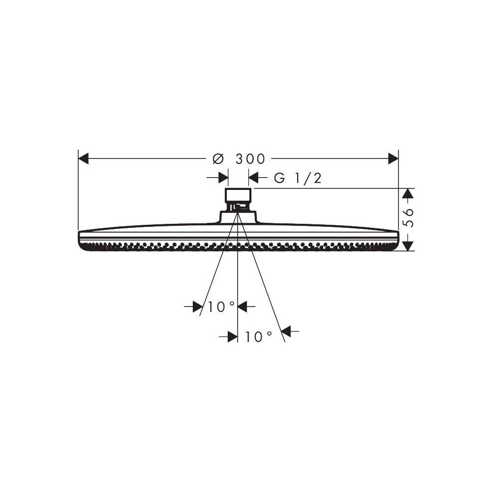 Hansgrohe Raindance Alive S Kopfbrause 300mm, 11l/min, 1jet, Chrom-2