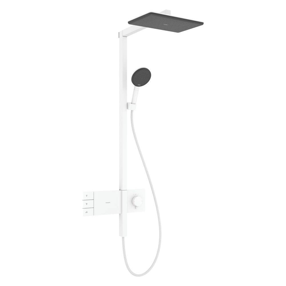Hansgrohe Raindance Alive Q Showerpipe Duschsystem 210x340mm, 2jet, ShowerSelect Comfort, Mattweiß-0