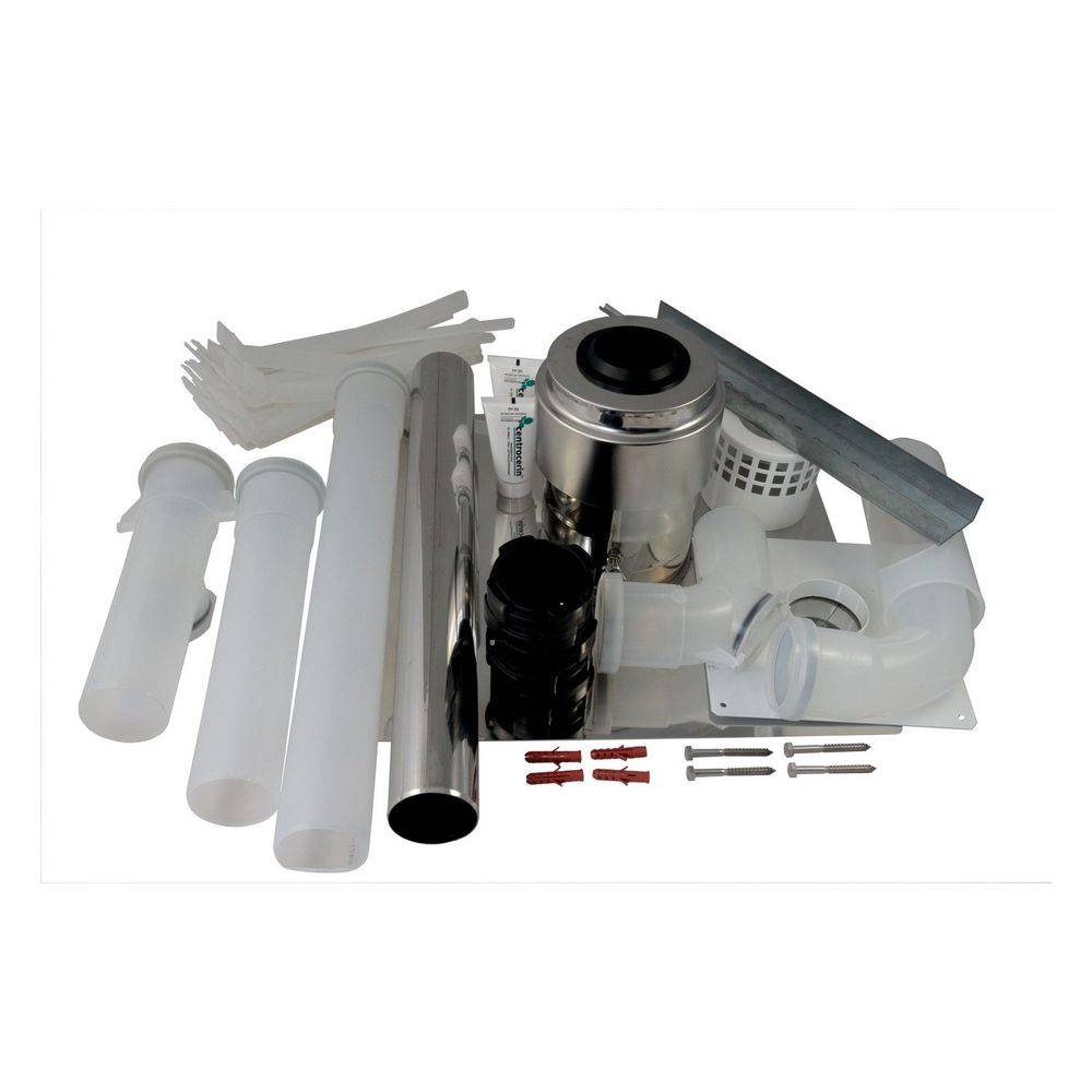 Wolf Anschluss-Set DN 60-B23 60 im Schacht, Abdeckung Edelstahl-0
