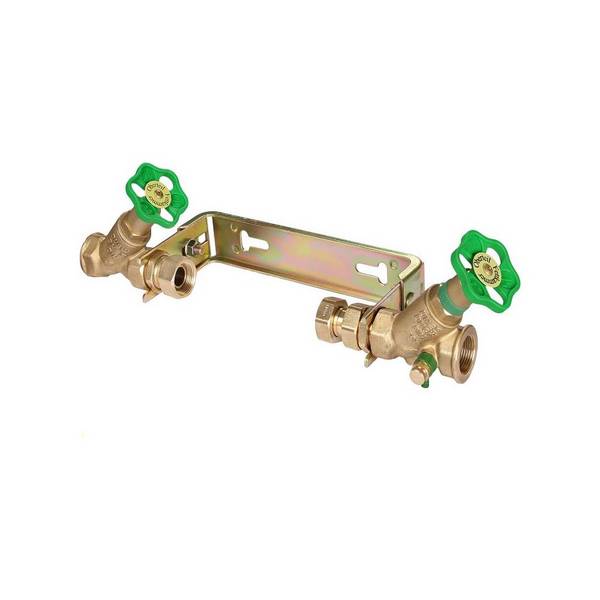 Schlösser Wasserzähler-Einbaugarnitur waagerecht, Dauerdurchfluss Q3 4m3/h, 1" x 3/4", Bügel verzinkt, verstellbar