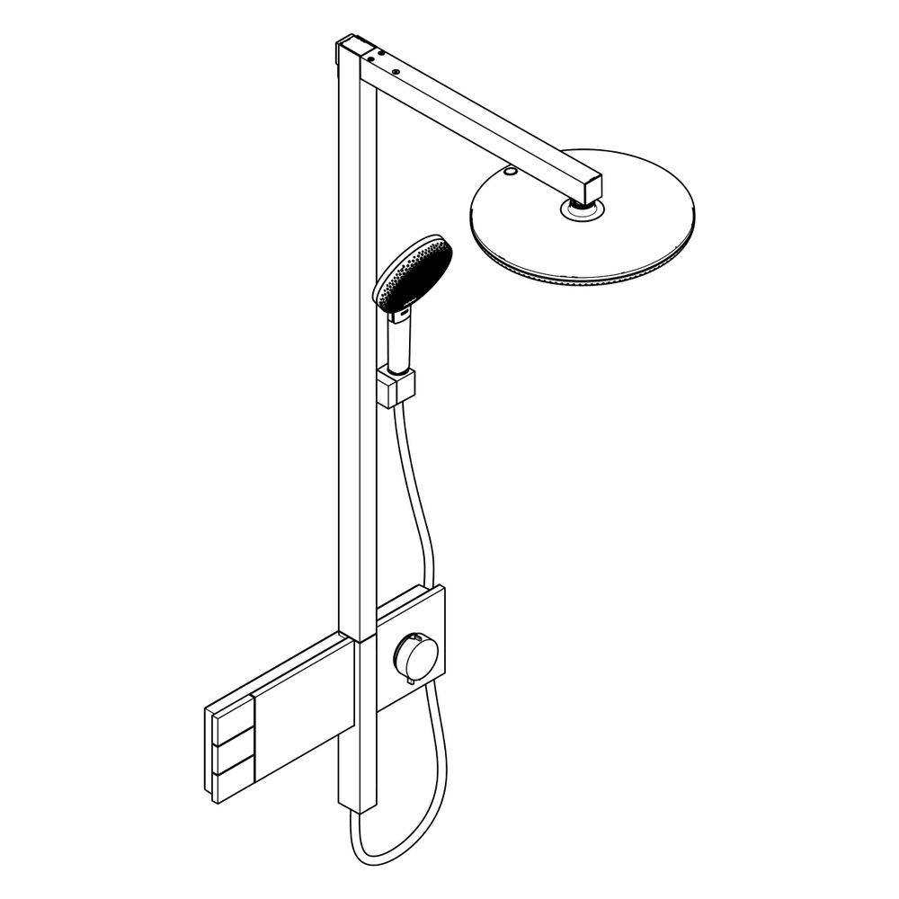 hansgrohe Raindance Alive S Showerpipe 300 2jet EcoSmart mit ShowerSelect Comfort, Brushed Black Chrome-2