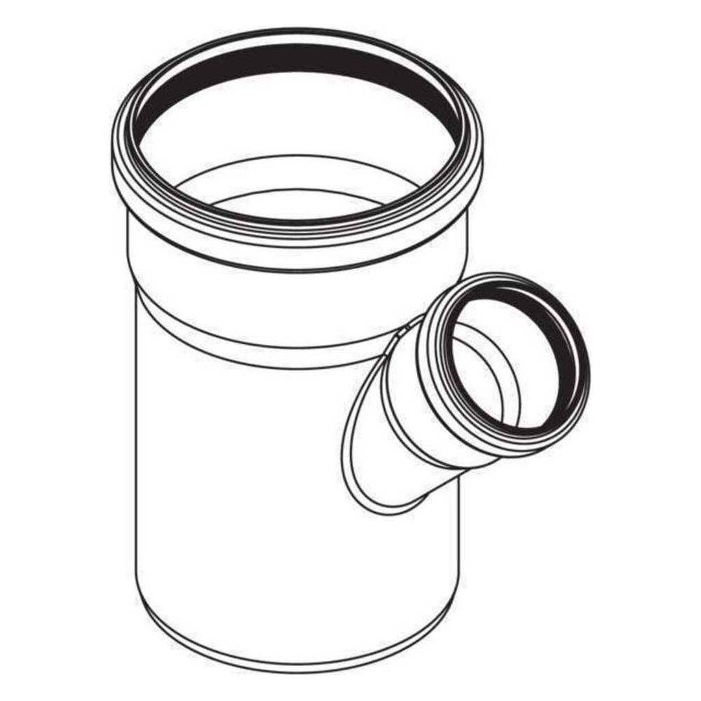 Rehau Raupiano Plus Einfachabzweig DN 110/50, 45 Grad-2