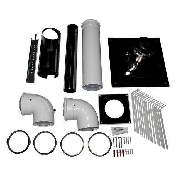 Wolf Anschluss-Set DN 80/125-C33x 80/125 im Schacht, Abdeckung Polypropylen