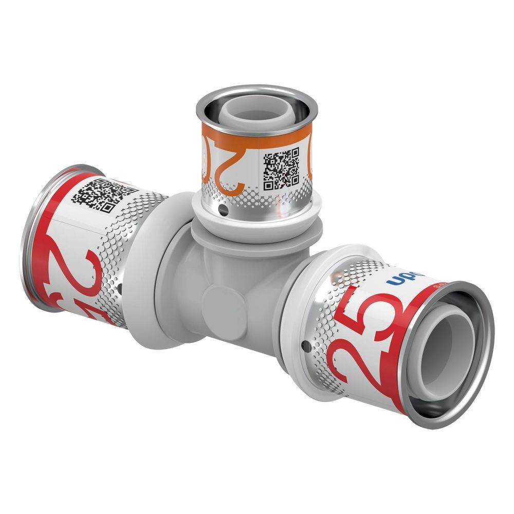 Uponor S-Press Plus T-Stück reduziert, 25x20x25mm, PPSU-0