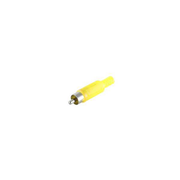 KABELBUDE.EU Cinch-Audiokabel 3 Cinchstecker auf 3 Cinchstecker vernickelt 1,5 m Gelb