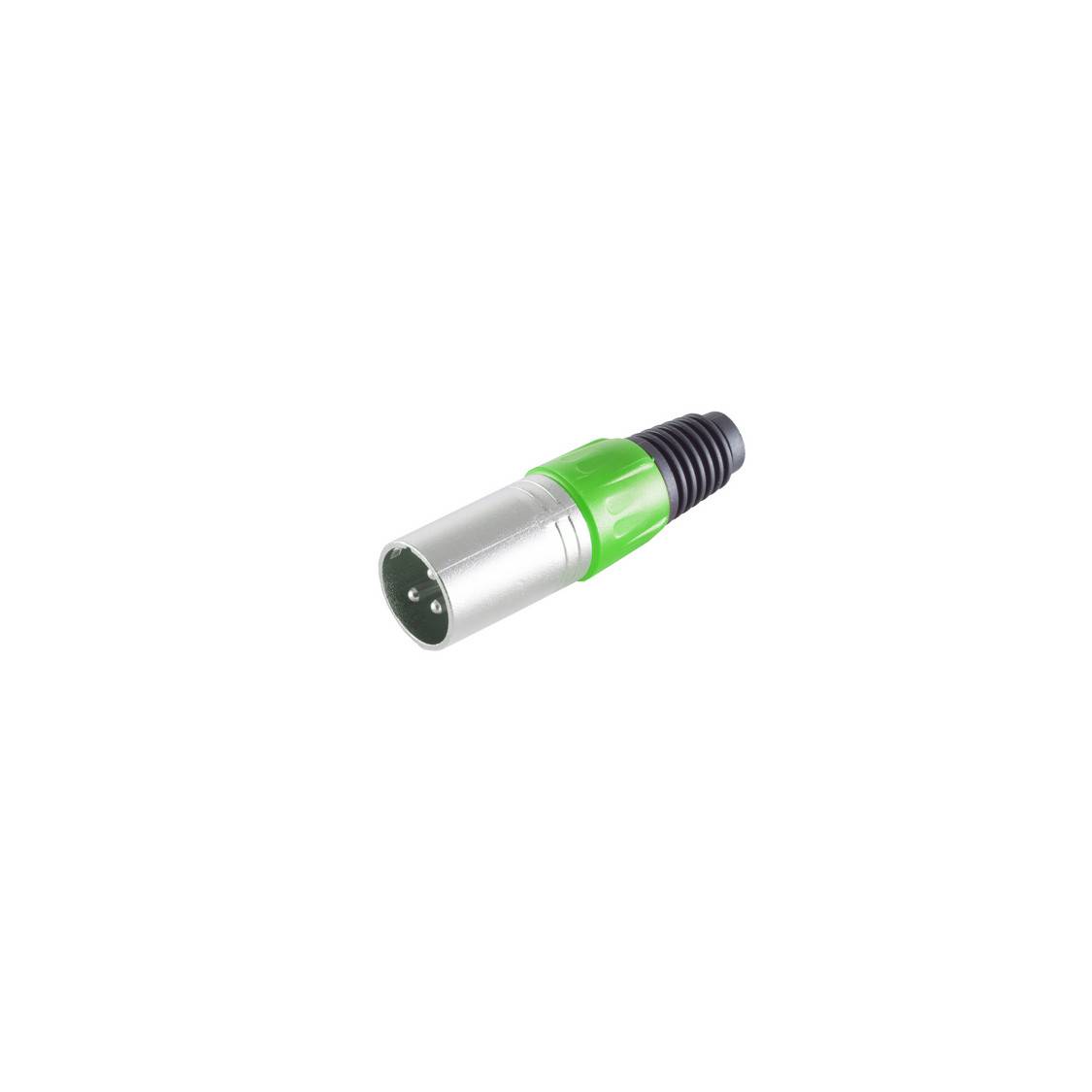 KABELBUDE.EU XLR-Stecker 3-polig Metall mit Verriegelung für Audiotechnik Grün-0