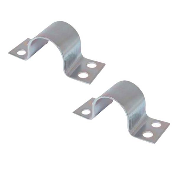 KABELBUDE.EU Mastschelle Stahl verzinkt mit Zusatzklemmriefen für Rohre 40-42 mm - 2 Stück