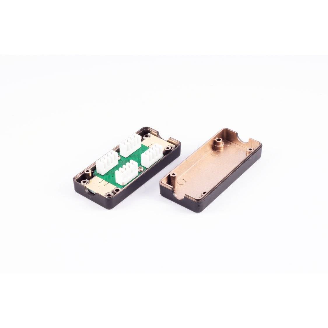 shiverpeaks CAT 7 LSA-Anschlussbox geschirmt bis 600 MHz Metall Silber 2er-Pack-1