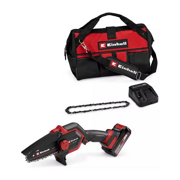 Power X-Change Akku-Astkettensge GE-PS 18/15 Li Bag Kit, 18Volt (schwarz/rot, Li-Ionen Akku 2,5Ah) &