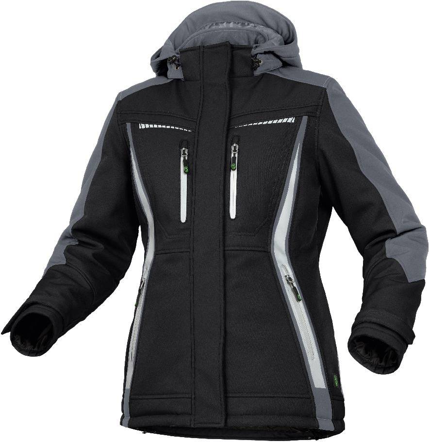 Winter-Softshelljacke Flex Line schwarz-grau, Gr. 44 Leibwächter FLXDI2544-0
