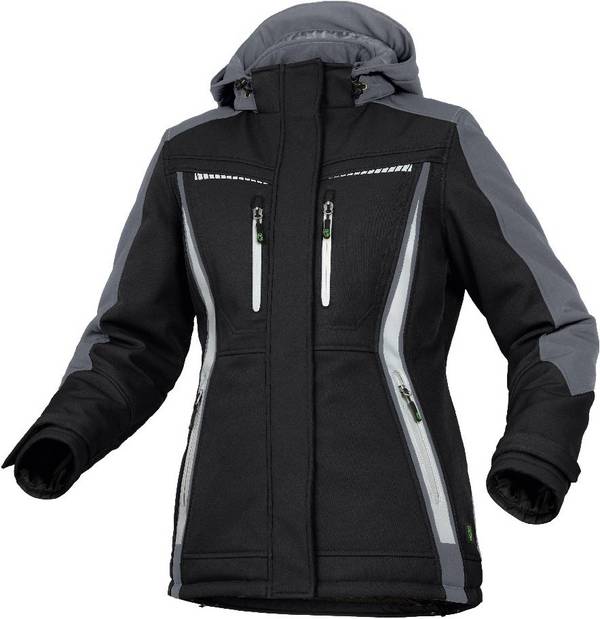 Winter-Softshelljacke Flex Line schwarz-grau, Gr. 44 Leibwächter FLXDI2544