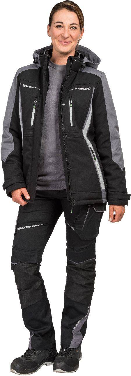 Winter-Softshelljacke Flex Line schwarz-grau, Gr. 44 Leibwächter FLXDI2544-3