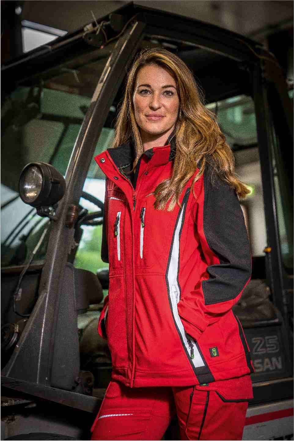Softshelljacke Flex Line kornblau-schwarz, Gr. 34 Leibwächter FLXDS2034-2